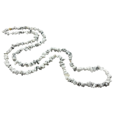 Semi-Precious Howlite Chip Necklace Strand